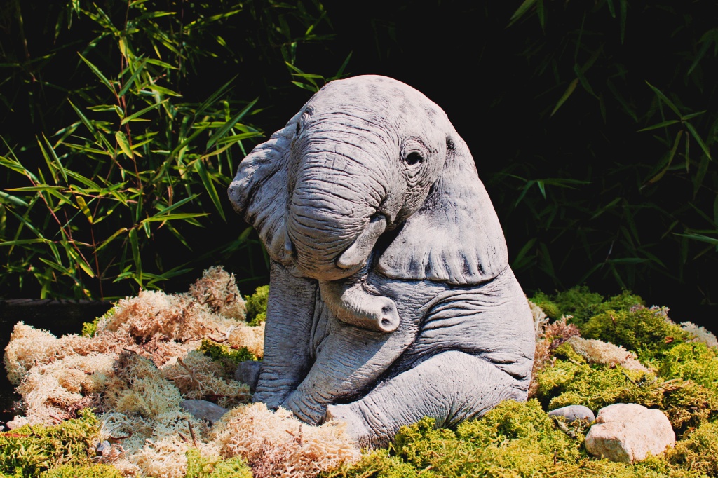 Sitzender Baby-Elefant