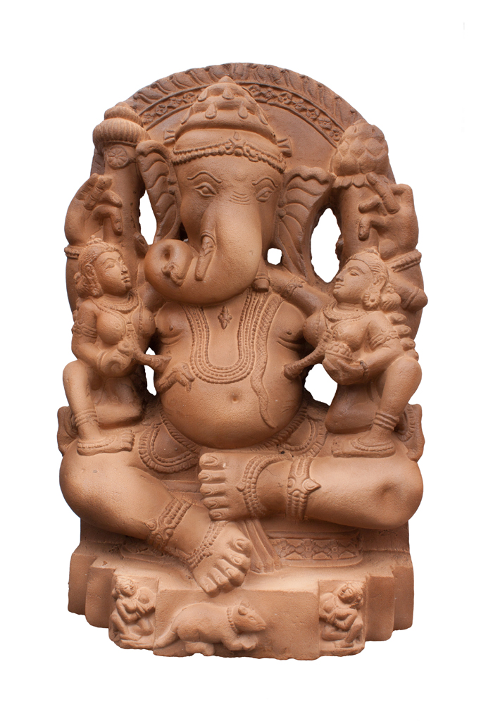 Ganesha mit Buddhi und Siddhi