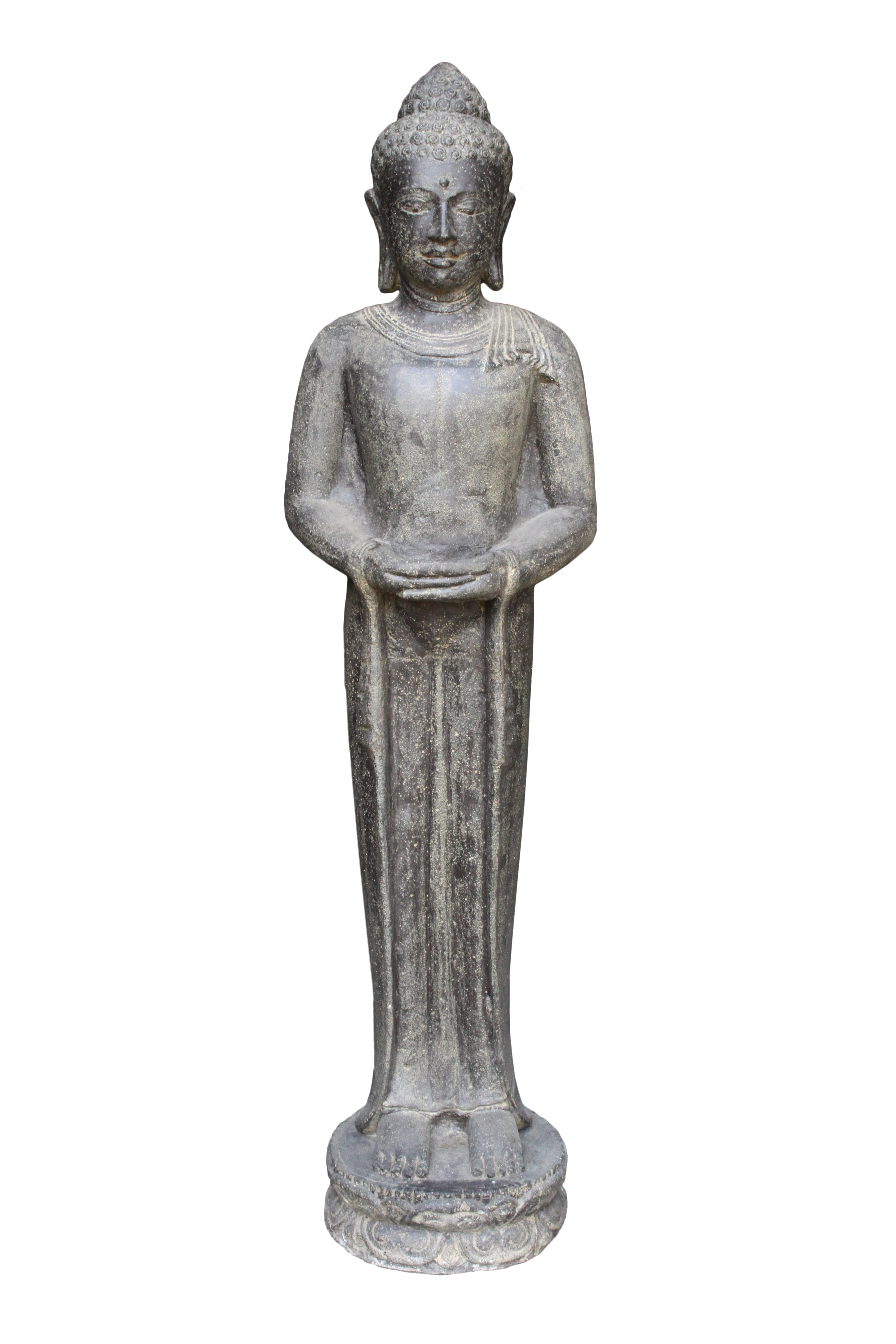 Stehender Buddha mit Meditationshaltung - 158cm